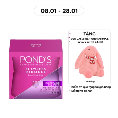 POND'S Kem Dưỡng Ẩm Ban Ngày Pond's Flawless Radiance Mattifying Day Cream SPF15 PA++ Làm Đều Màu Da 50g