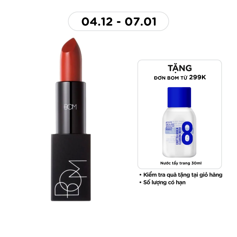 Son Lì BOM My Lipstick 3.5g .#808 My Warm Red Đỏ Đất