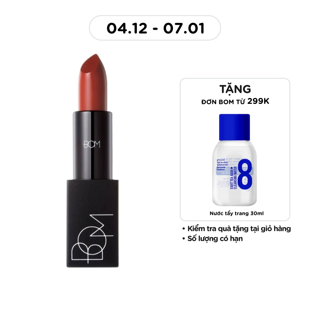BOM Son Lì BOM My Lipstick 3.5g .#809 My Chili Red Đỏ Nâu