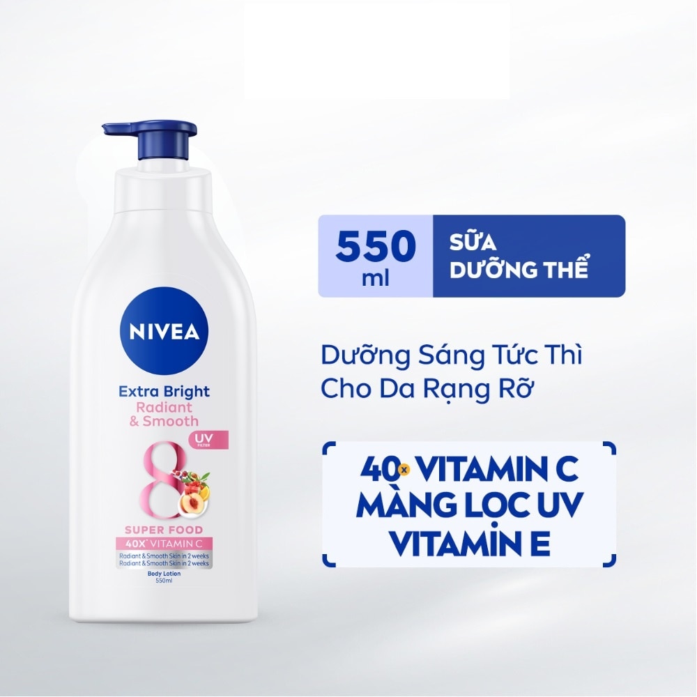 Sữa Dưỡng Thể Nivea Extra Bright Radiant & Smooth 550ml