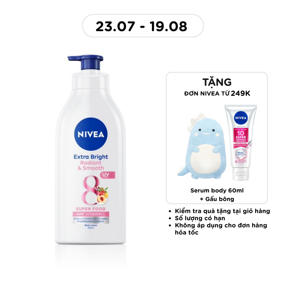 Sữa Dưỡng Thể Nivea Extra Bright Radiant & Smooth 550ml image