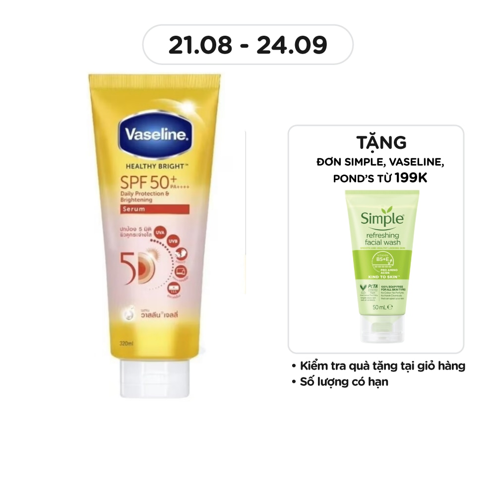 Tinh Chất Chống Nắng Toàn Thân Vaseline Brightening Serum SPF50+ PA++++ 300ml