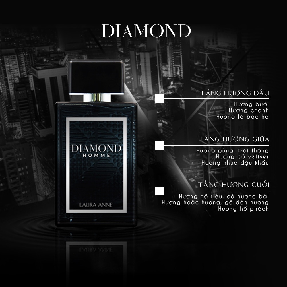 Perfume Diamond Homme 45ml .#Black