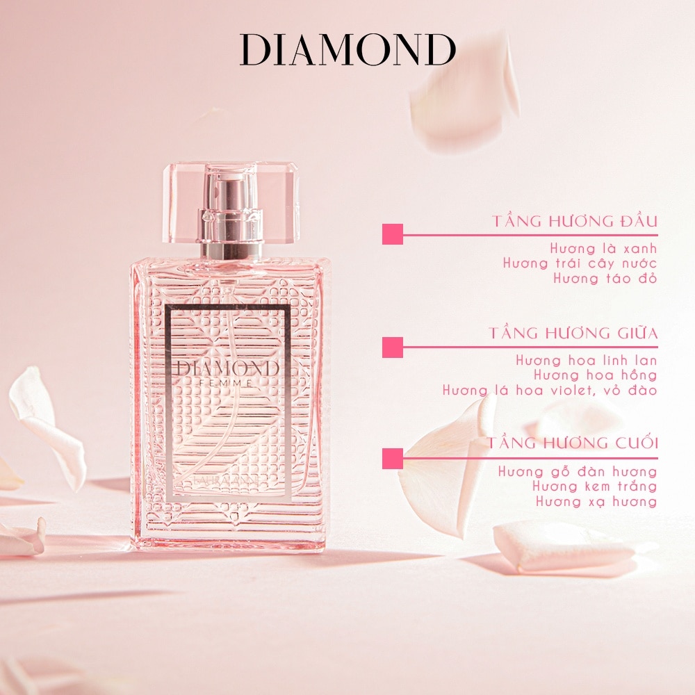 Perfume Diamond Femme 45ml .#Pink