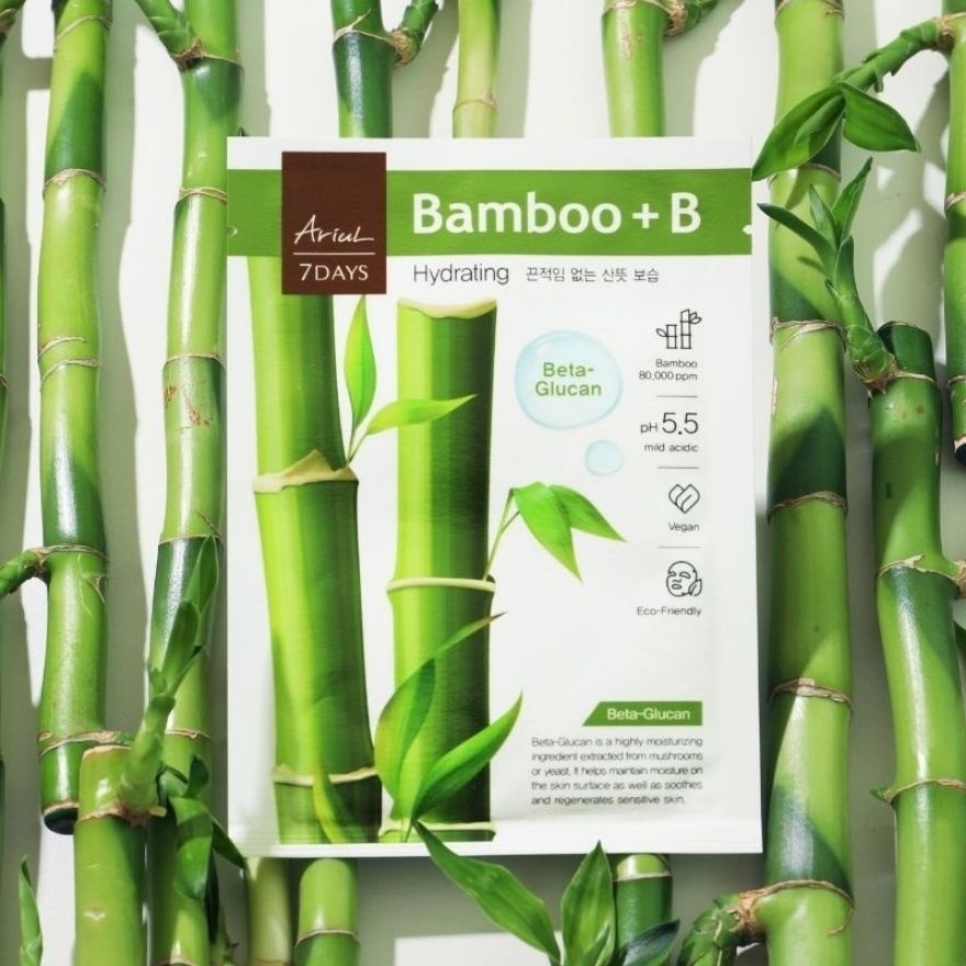 Mặt Nạ Ariul 7Days Bamboo + Beta-Glucan Nước Tre Dưỡng Ẩm Sâu Cho Da Nhạy Cảm 23ml