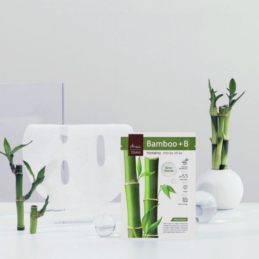 Mặt Nạ Ariul 7Days Bamboo + Beta-Glucan Nước Tre Dưỡng Ẩm Sâu Cho Da Nhạy Cảm 23ml