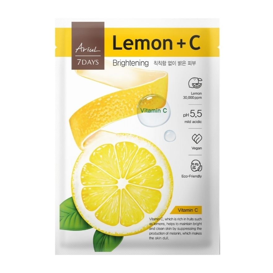 Mặt Nạ Ariul 7Days Lemon + Vitamin C Chanh Vàng Giảm Thâm Mụn & Sáng Da 23ml