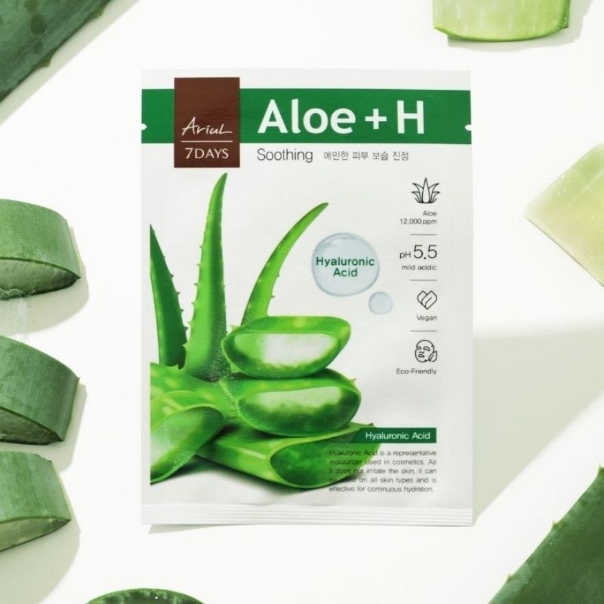 Mặt Nạ Ariul 7Days Aloe + Hyaluronic Acid Lô Hội Làm Dịu Da Tức Thì 23ml