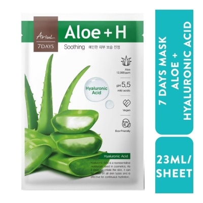 ARIUL Mặt Nạ Ariul 7Days Aloe + Hyaluronic Acid Lô Hội Làm Dịu Da Tức Thì 23ml