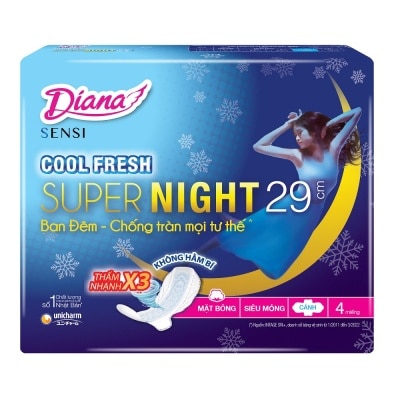 DIANA Sensi Cool Fresh Night 29cm 4 Pads