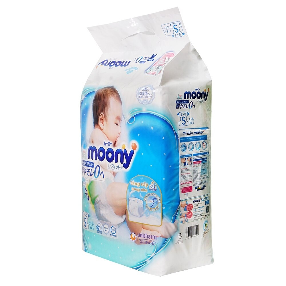 Tã Dán Trẻ Em Moony Size S Dành Cho Trẻ Từ 4-8kg 84 Miếng