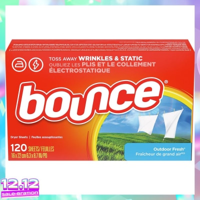 BOUNCE Giấy Thơm Quần Áo Bounce Dùng Cho Máy Sấy Outdoor Fresh 120 Tờ