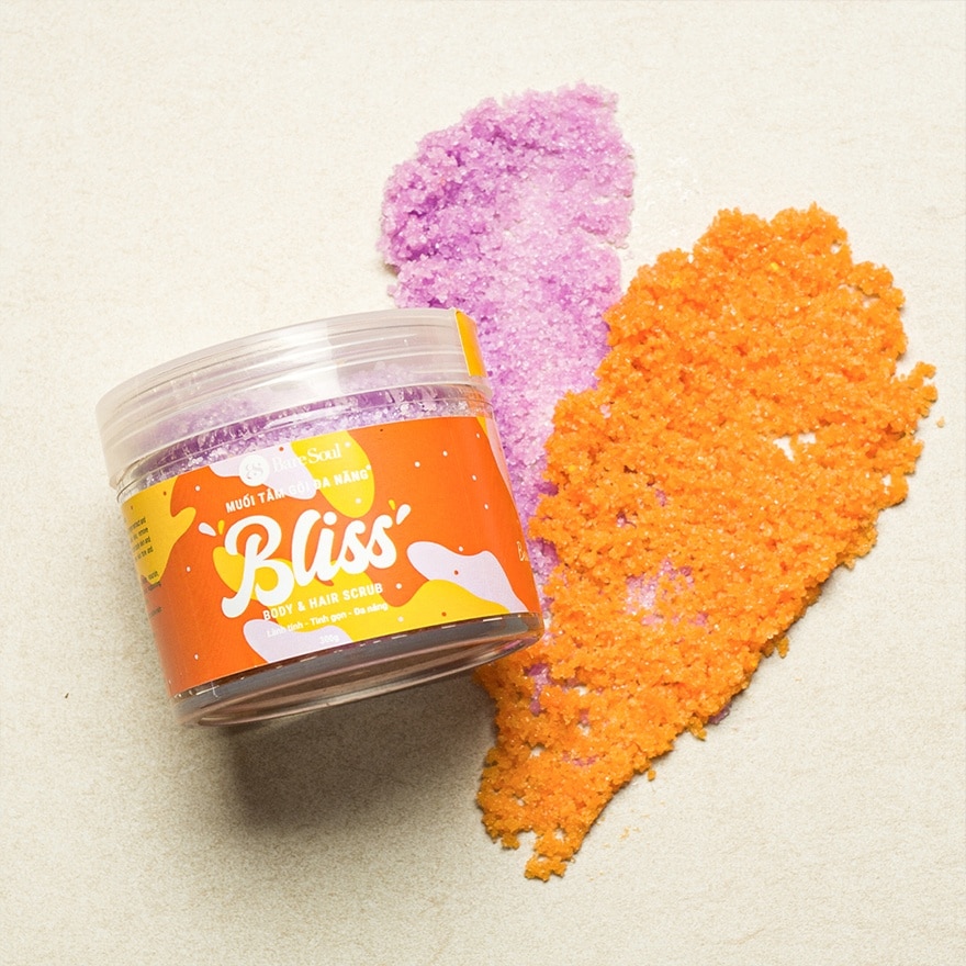 Muối Tắm Gội Dành Cho Tóc Và Cơ Thể BareSoul Tinh Chất Gừng Và AHA Bliss Body & Hair Scrub 330g