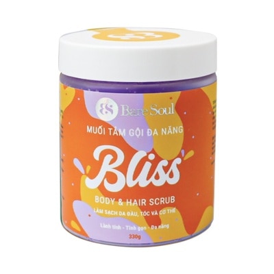 BARESOUL Muối Tắm Gội Dành Cho Tóc Và Cơ Thể BareSoul Tinh Chất Gừng Và AHA Bliss Body & Hair Scrub 330g