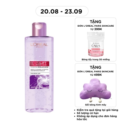 L'OREAL PARIS - Nước Tẩy Trang L'Oreal Paris Giúp Căng Mịn Da Revitalift Hyaluronic Acid Micellar Water 400ml image