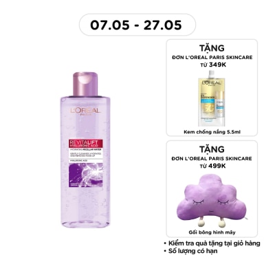 L'OREAL PARIS - Nước Tẩy Trang L'Oreal Paris Giúp Căng Mịn Da Revitalift Hyaluronic Acid Micellar Water 400ml