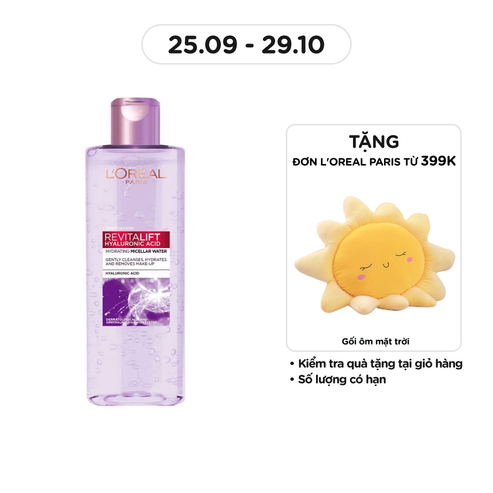 Nước Tẩy Trang L'Oreal Paris Giúp Căng Mịn Da Revitalift Hyaluronic Acid Micellar Water 400ml