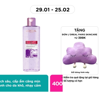 L'OREAL PARIS Nước Tẩy Trang L'Oreal Paris Giúp Căng Mịn Da Revitalift Hyaluronic Acid Micellar Water 400ml