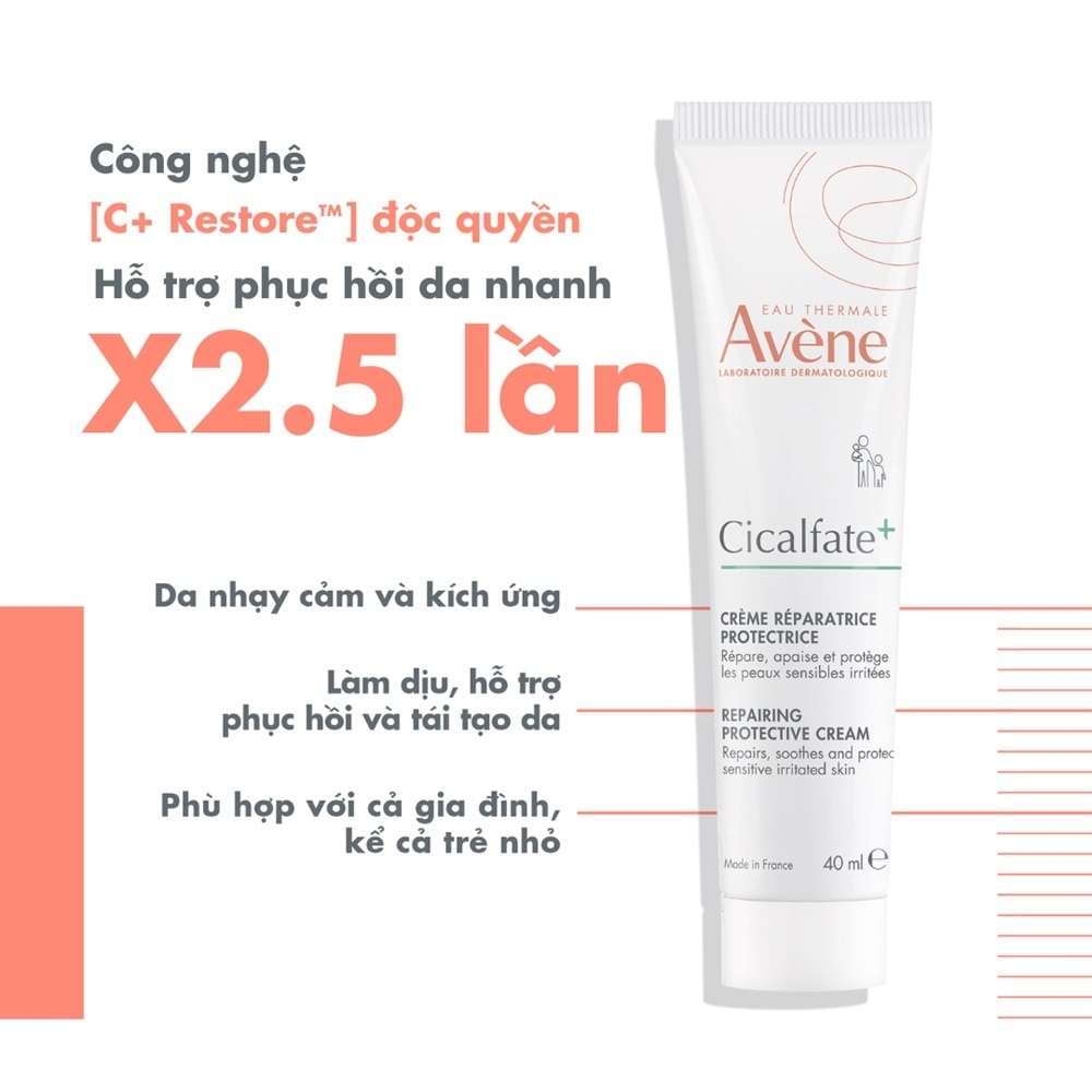 Kem Phục Hồi Avène Giúp Làm Lành Da, Làm Dịu Tổn Thương Trên Da 40ml