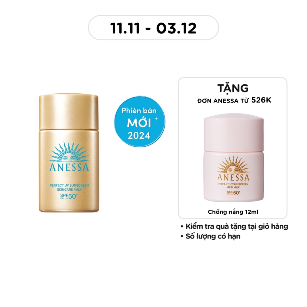 Sữa Chống Nắng Anessa Dưỡng Da Kiềm Dầu Bảo Vệ Hoàn Hảo SPF50+ PA++++ 20ml