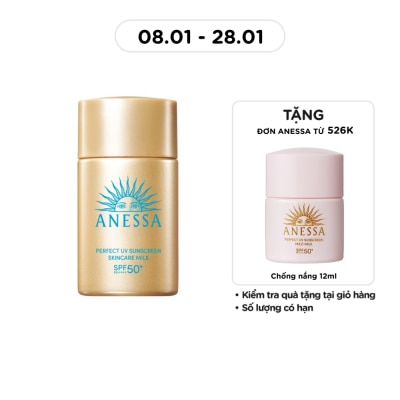 ANESSA Sữa Chống Nắng Anessa Dưỡng Da Kiềm Dầu Bảo Vệ Hoàn Hảo SPF50+ PA++++ 20ml