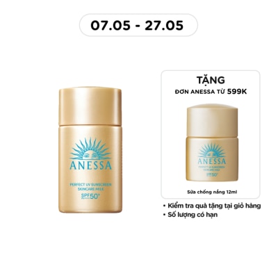 ANESSA - Sữa Chống Nắng Anessa Dưỡng Da Kiềm Dầu Bảo Vệ Hoàn Hảo SPF50+ PA++++ 20ml
