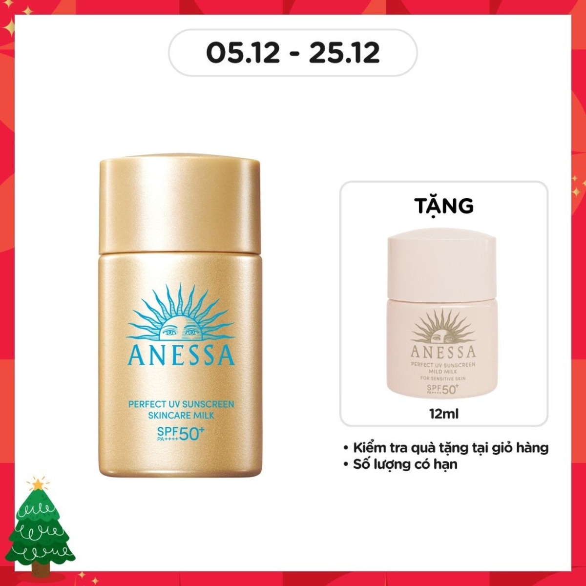 Sữa Chống Nắng Anessa Dưỡng Da Kiềm Dầu Bảo Vệ Hoàn Hảo SPF50+ PA++++ 20ml