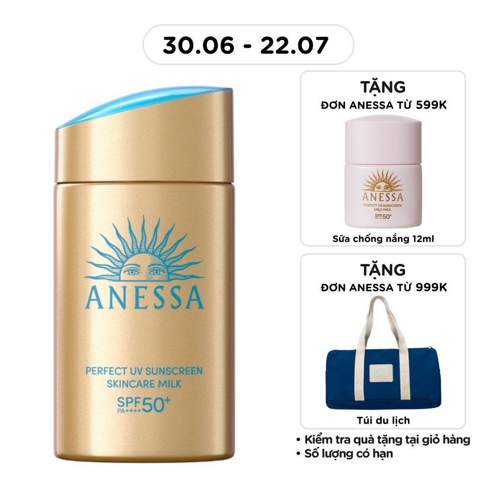 Sữa Chống Nắng Anessa Dưỡng Da Kiềm Dầu Bảo Vệ Hoàn Hảo Perfect UV SPF50+ PA++++ 60ml
