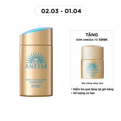 ANESSA Sữa Chống Nắng Anessa Dưỡng Da Kiềm Dầu Bảo Vệ Hoàn Hảo Perfect UV SPF50+ PA++++ 60ml