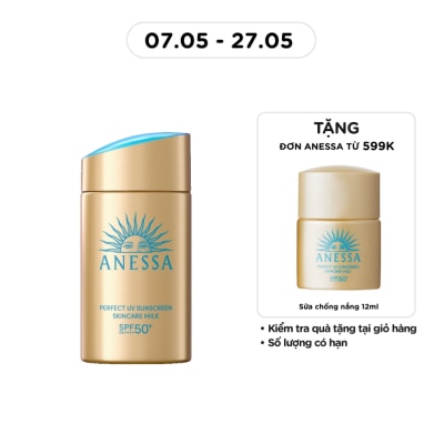 ANESSA - Sữa Chống Nắng Anessa Dưỡng Da Kiềm Dầu Bảo Vệ Hoàn Hảo Perfect UV SPF50+ PA++++ 60ml