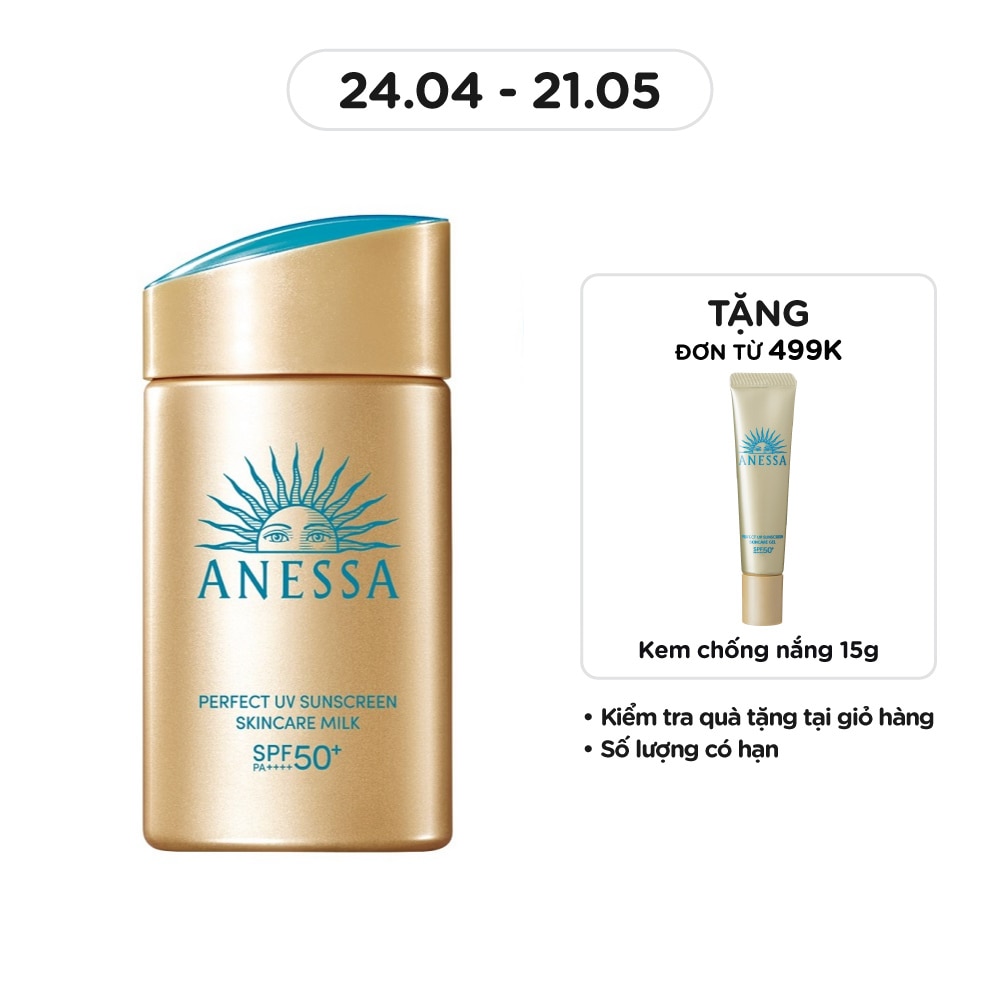 Sữa Chống Nắng Anessa Dưỡng Da Kiềm Dầu Bảo Vệ Hoàn Hảo Perfect UV SPF50+ PA++++ 60ml