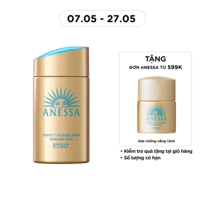 ANESSA - Sữa Chống Nắng Anessa Dưỡng Da Kiềm Dầu Bảo Vệ Hoàn Hảo Perfect UV SPF50+ PA++++ 60ml