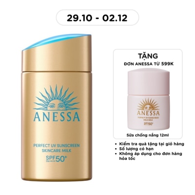 ANESSA Sữa Chống Nắng Anessa Dưỡng Da Kiềm Dầu Bảo Vệ Hoàn Hảo Perfect UV SPF50+ PA++++ 60ml image
