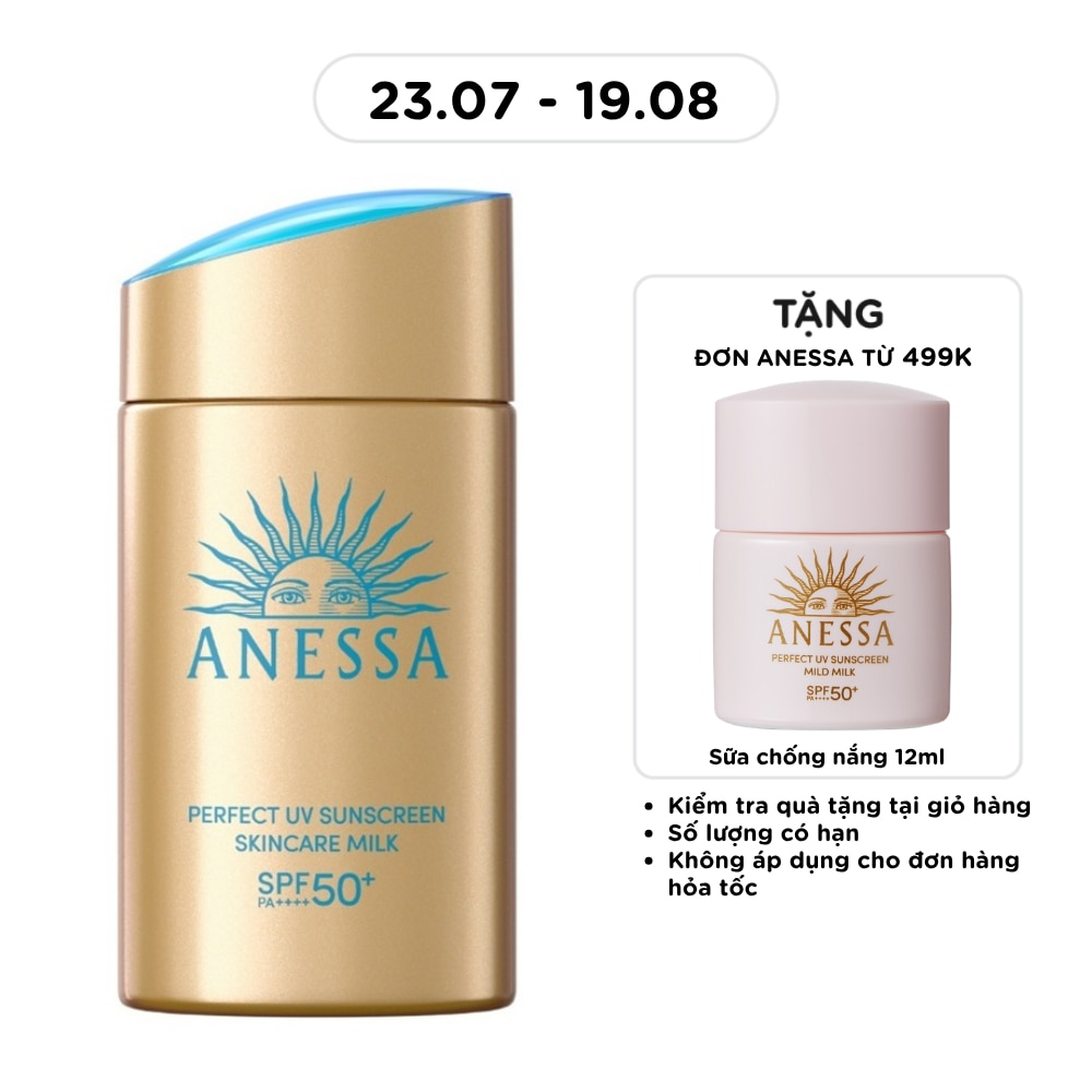 Sữa Chống Nắng Anessa Dưỡng Da Kiềm Dầu Bảo Vệ Hoàn Hảo Perfect UV SPF50+ PA++++ 60ml