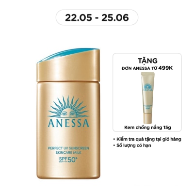 ANESSA Sữa Chống Nắng Anessa Dưỡng Da Kiềm Dầu Bảo Vệ Hoàn Hảo Perfect UV SPF50+ PA++++ 60ml