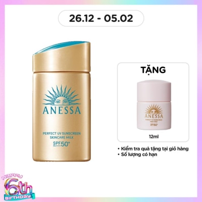 ANESSA Sữa Chống Nắng Anessa Dưỡng Da Kiềm Dầu Bảo Vệ Hoàn Hảo Perfect UV SPF50+ PA++++ 60ml