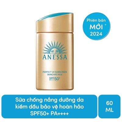 ANESSA Sữa Chống Nắng Anessa Dưỡng Da Kiềm Dầu Bảo Vệ Hoàn Hảo Perfect UV SPF50+ PA++++ 60ml