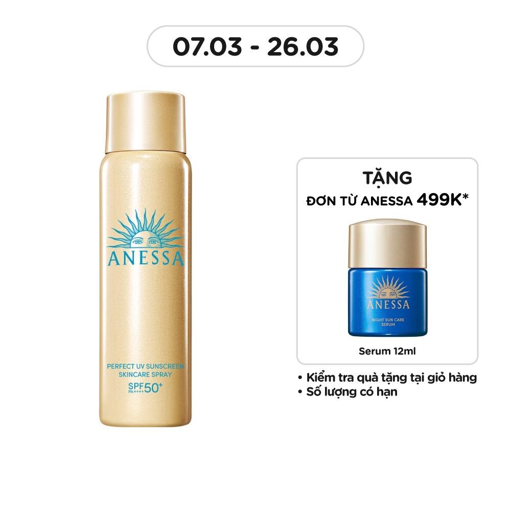 Xịt Chống Nắng Anessa Dưỡng Da Đa Năng Bảo Vệ Hoàn Hảo Perfect UV SPF50+ PA++++ 60g