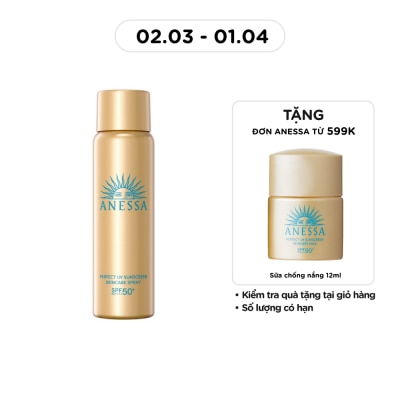 ANESSA Xịt Chống Nắng Anessa Dưỡng Da Đa Năng Bảo Vệ Hoàn Hảo Perfect UV SPF50+ PA++++ 60g