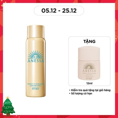 ANESSA Xịt Chống Nắng Anessa Dưỡng Da Đa Năng Bảo Vệ Hoàn Hảo Perfect UV SPF50+ PA++++ 60g