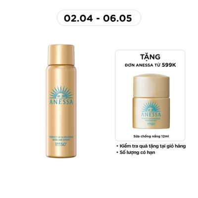 ANESSA - Xịt Chống Nắng Anessa Dưỡng Da Đa Năng Bảo Vệ Hoàn Hảo Perfect UV SPF50+ PA++++ 60g