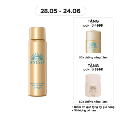 ANESSA - Xịt Chống Nắng Anessa Dưỡng Da Đa Năng Bảo Vệ Hoàn Hảo Perfect UV SPF50+ PA++++ 60g