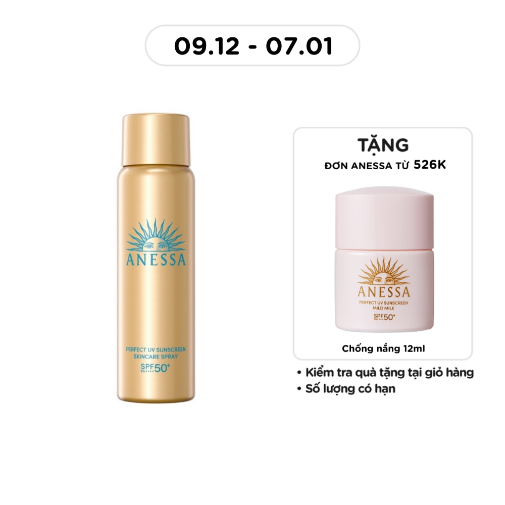 Xịt Chống Nắng Anessa Dưỡng Da Đa Năng Bảo Vệ Hoàn Hảo Perfect UV SPF50+ PA++++ 60g