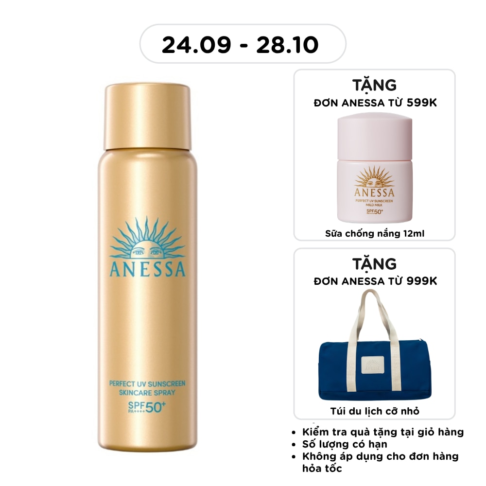 Xịt Chống Nắng Anessa Dưỡng Da Đa Năng Bảo Vệ Hoàn Hảo Perfect UV SPF50+ PA++++ 60g image