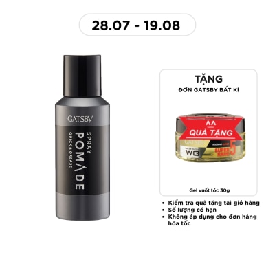 GATSBY - Keo Xịt Tạo Kiểu Tóc Gatsby Pomade Quick & Grease Spray 150ml image