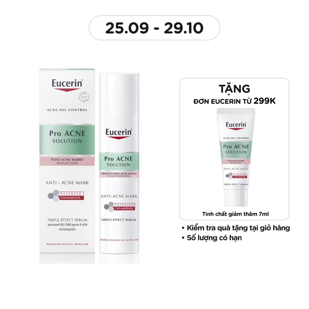 Tinh Chất Eucerin Giảm Thâm Và Dưỡng Sáng Cho Da Mụn Pro Acne Triple Effect Serum 40ml
