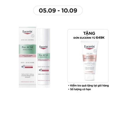 EUCERIN Tinh Chất Eucerin Giảm Thâm Và Dưỡng Sáng Cho Da Mụn Pro Acne Triple Effect Serum 40ml