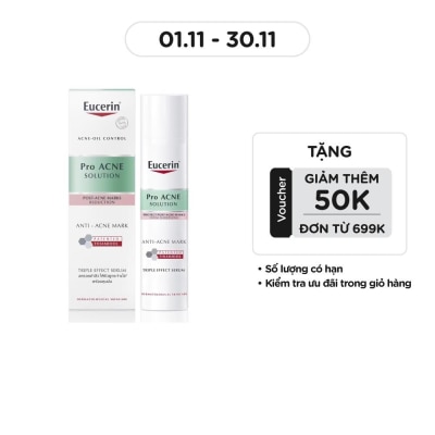 EUCERIN Tinh Chất Eucerin Giảm Thâm Và Dưỡng Sáng Cho Da Mụn Pro Acne Triple Effect Serum 40ml