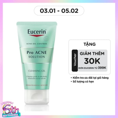 EUCERIN Gel Rửa Mặt Eucerin Cho Da Mụn Pro Acne Solution 75ml