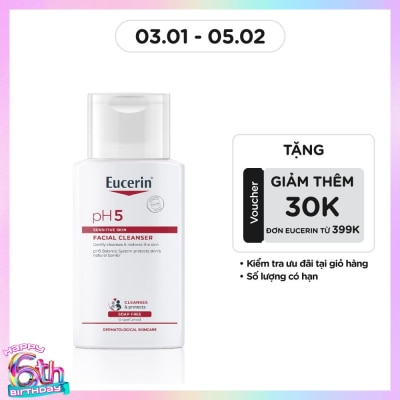 EUCERIN Sữa Rửa Mặt Eucerin Dành Cho Da Nhạy Cảm pH5 Facial Cleanser 100ml